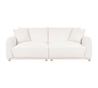 Beliani Sofa 3 Seater Jubek Fabric Off-White