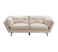 Beliani Sofa 3 Seater Lenvik Velvet Beige