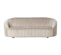 Beliani 3 Seater Velvet Sofa Beige Malung, Brown