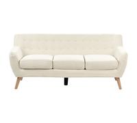 Beliani Sofa 3 Seater Motala Fabric Light Beige