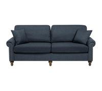 Beliani Sofa 3 Seater Otra Fabric Dark Grey