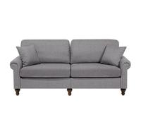 Beliani 3 Seater Fabric Sofa Grey Otra Ii