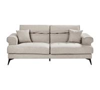 Beliani 3 Seater Fabric Sofa Taupe Skive, Multi
