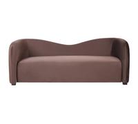 Sofa 3 Seater VELTADA Velvet Dark Brown