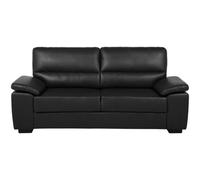 Beliani Sofa 3 Seater Vogar Faux Leather Black