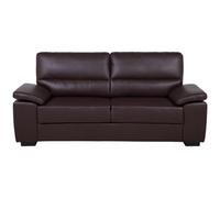 Beliani 3 Seater Faux Leather Sofa Brown Vogar, Brown