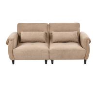 Beliani Sofa 3 Seater Wetlan Fabric Light Brown