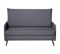 Beliani Sofa Bed 2 Seater Belfast Fabric Grey