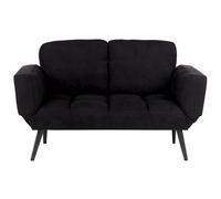 Sofa Bed BREKKE Fabric Black 2 Seater