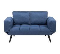 Sofa Bed 2 Seater BREKKE Fabric Navy Blue