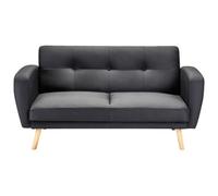 Beliani 2 Seater Fabric Sofa Bed Black Florli, Black