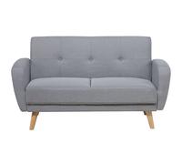Beliani 2 Seater Fabric Sofa Bed Grey Florli