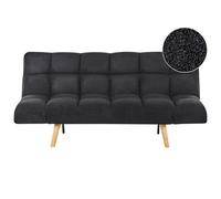 Beliani Sofa Bed 2 Seater Ingaro Boucle Black