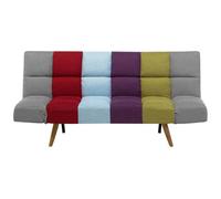 Beliani Sofa Bed 2 Seater Ingaro Fabric Multicolour
