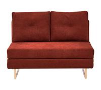 Beliani Sofa Bed 2 Seater JERSLEV Fabric Red, Red