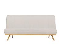 Beliani Sofa Bed 2 Seater Kalfafel Fabric Beige