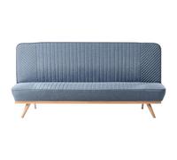 Beliani Sofa Bed 2 Seater Kalfafel Fabric Blue