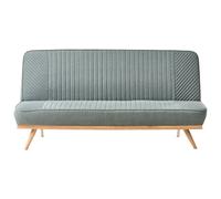 Beliani Sofa Bed 2 Seater Kalfafel Fabric Green