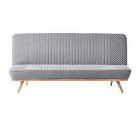 Beliani Sofa Bed 2 Seater Kalfafel Fabric Grey