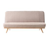 Sofa Bed 2 Seater KALFAFEL Fabric Light Brown