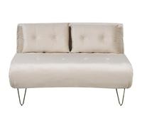 Sofa Bed 2 Seater VESTFOLD Velvet Beige