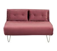 Sofa Bed 2 Seater VESTFOLD Velvet Pink