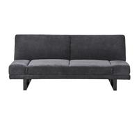 Beliani Sofa Bed 2 Seater York Chenille Black