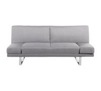 Beliani Sofa Bed 2 Seater York Fabric Light Grey