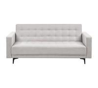 Beliani Sofa Bed 3 Seater Aberdeen Fabric Light Grey