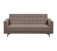 Beliani Sofa Bed 3 Seater Aberdeen Fabric Taupe
