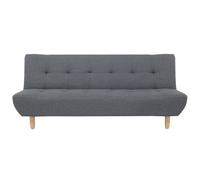 Beliani Sofa Bed 3 Seater Alsten Fabric Dark Grey
