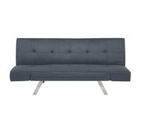 Beliani Sofa Bed 3 Seater Bristol Fabric Dark Blue