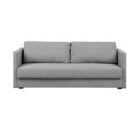 Beliani Sofa Bed 3 Seater Eksjo Fabric Light Grey With Storage