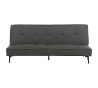 Beliani Sofa Bed 3 Seater Essvik Fabric Dark Grey
