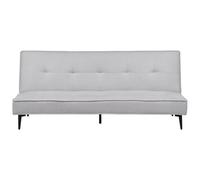 Beliani Fabric Sofa Bed Light Grey Essvik, Grey
