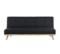 Beliani Sofa Bed 3 Seater Froya Fabric Black
