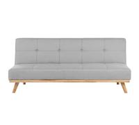 Beliani Fabric Sofa Bed Light Grey Froya, Grey