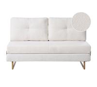 Beliani Sofa Bed 3 Seater Jerslev Boucle Off-White