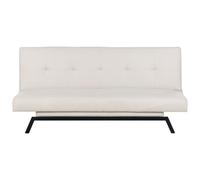 Beliani Sofa Bed 3 Seater Leeds Fabric White