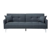 Beliani Sofa Bed 3 Seater Lucan Fabric Dark Blue