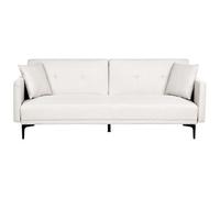 Beliani Sofa Bed 3 Seater Lucan Fabric Light Beige