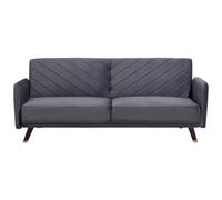 Beliani Sofa Bed 3 Seater Senja Velvet Grey