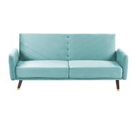 Sofa Bed 3 Seater SENJA Velvet Light Blue