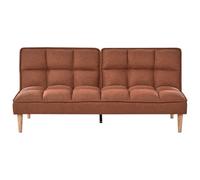 Beliani Sofa Bed 3 Seater Siljan Fabric Golden Brown