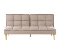 Beliani Sofa Bed 3 Seater Siljan Fabric Light Brown