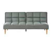 Beliani Fabric Sofa Bed Light Green Siljan, Green