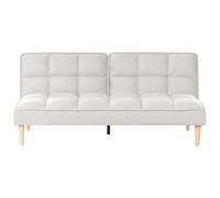 Beliani Fabric Sofa Bed Off-white Siljan, White
