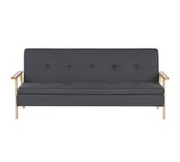 Beliani Fabric Sofa Bed Dark Grey Tjorn, Grey