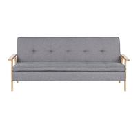 Sofa Bed 3 Seater TJORN Fabric Light Grey