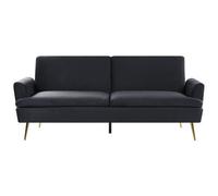 Sofa Bed 3 Seater VETTRE Velvet Black